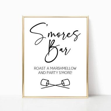 S'Mores Bar Marshmallow Let's Party S'More Sign