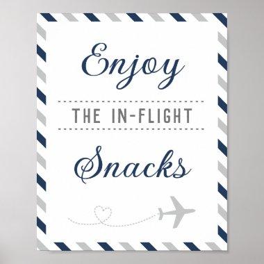 Snacks Food Table Travel Airplane Airline Party Poster