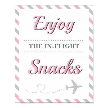 Snacks Food Table Travel Airplane Airline Party Poster