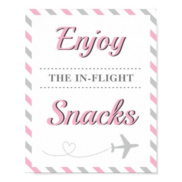 Snacks Food Table Travel Airplane Airline Party Poster