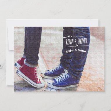 Sneakers and Blue Jeans Couples Shower Invitations