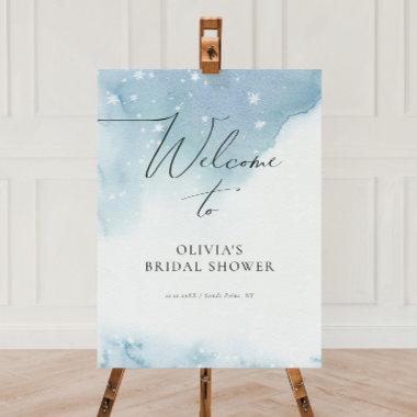 Snow in Love Blue  Welcome Foam Board