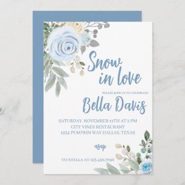 Snow in Love Bridal Shower Invitations