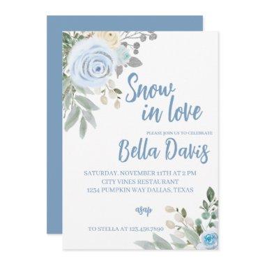 Snow in Love Bridal Shower Invitations