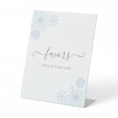 Snow in Love Favors Pedestal Sign
