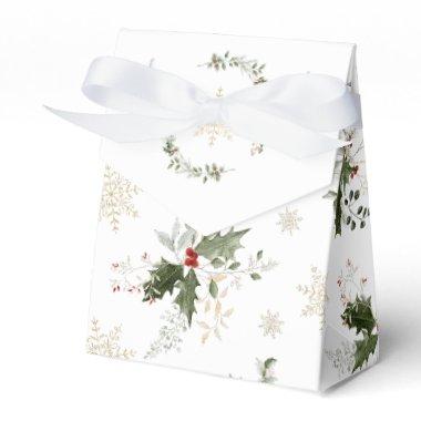 Snow in Love Golden Snowflakes  Favor Boxes