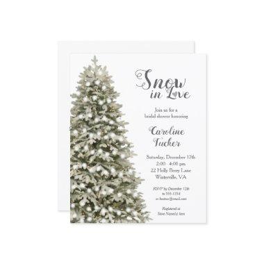 Snow in Love Tree Budget Bridal Shower Invite