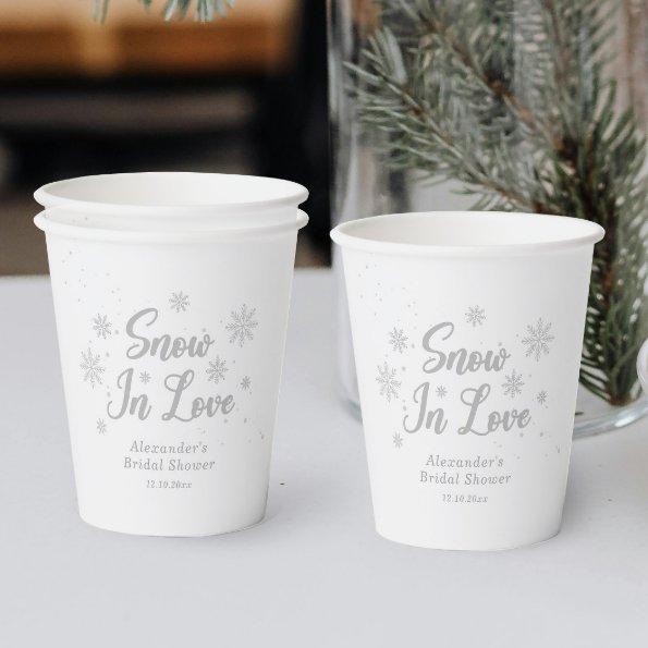 Snow in love White Winter  Paper Cups