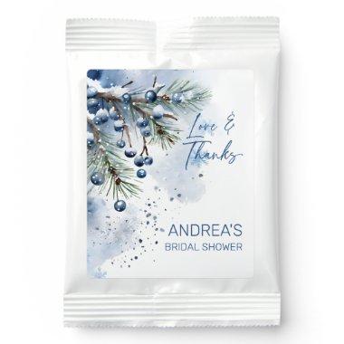 Snow in love winter  favors hot chocolate drink mix