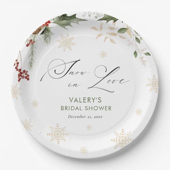 Snow in Love Winter  Paper Plates