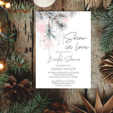 Snow in love winter bridal shower template