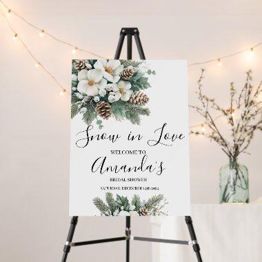 Snow In Love Winter  Welcome Sign