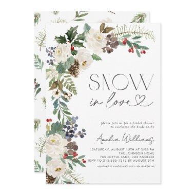 Snow in Love Winter Flowers Evergreen