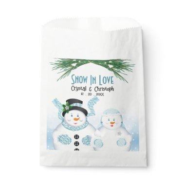 Snow In Love Winter Wedding Favor Bag