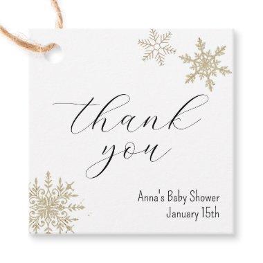 Snowflake Thank You Favor Tags