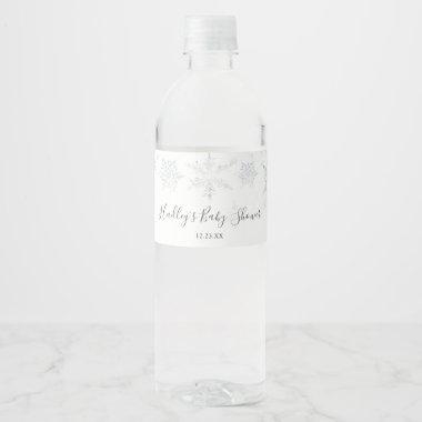 Snowflake Water Bottle Label