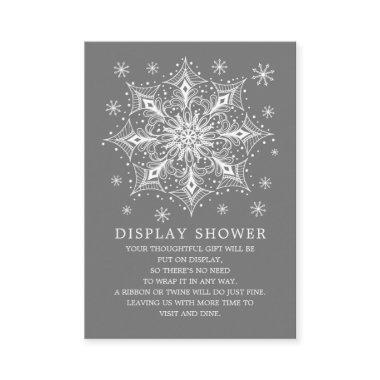 Snowflake Winter Bridal Shower Display Shower Enclosure Invitations