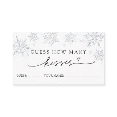 Snowflakes Guess How Many Kisses Game