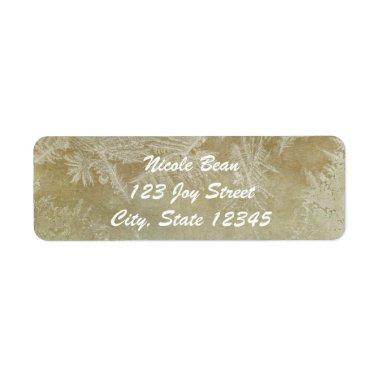 Snowflakes Winter Ice Rustic Kraft  Label