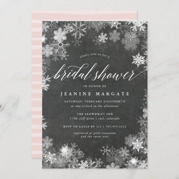 Snowy Frame | Rustic Winter Bridal Shower Invitations