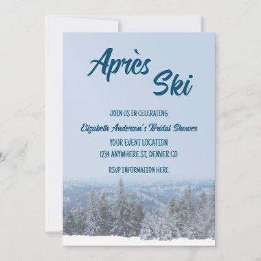 Snowy Mountain Forest Bridal Shower Invitations