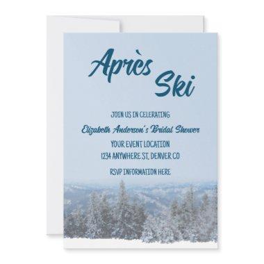 Snowy Mountain Forest Bridal Shower Invitations