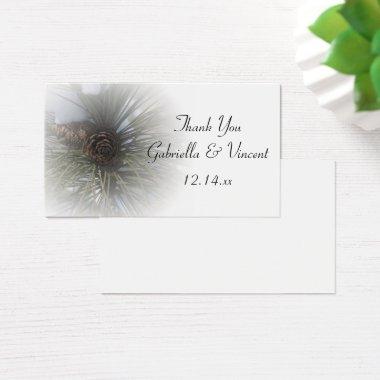 Snowy Pines Winter Wedding Favor Tags