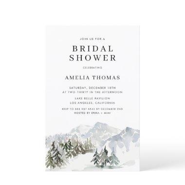 Snowy Winter Forest Bridal Shower Invitations