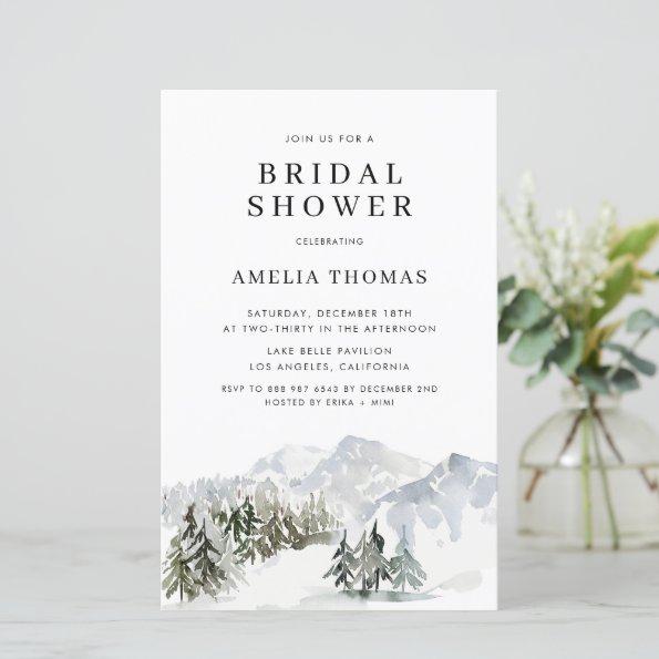 Snowy Winter Forest Bridal Shower Invitations