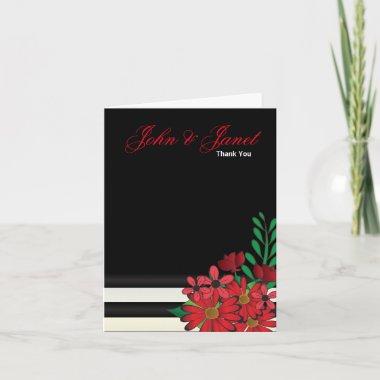 So Red Wedding Floral Invitations