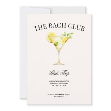 Social Club Lemon Cocktail Bach Itinerary and