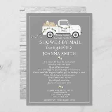 Social Distancing Wedding Shower Mail White Truck Invitations