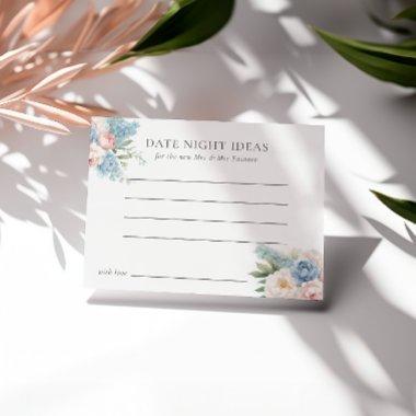 SOFT BLUE PINK FLOWERS BRIDAL SHOWER DATE NIGHT Invitations