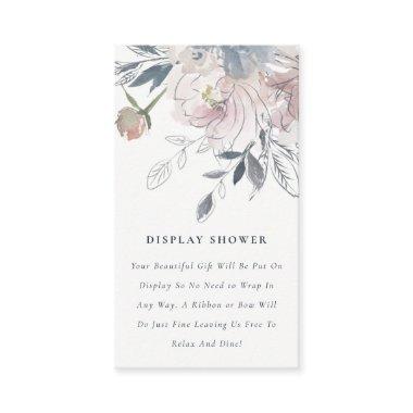 Soft Blush Blue Watercolor Floral Display Shower Enclosure