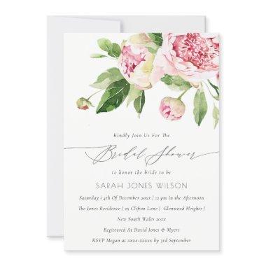 Soft Blush Floral Peony Watercolor