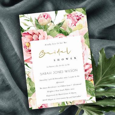 Soft Blush Floral Peony Watercolor