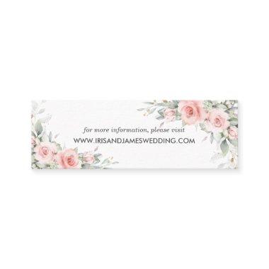 Soft Blush Pink Floral Wedding Website Invitations Mini