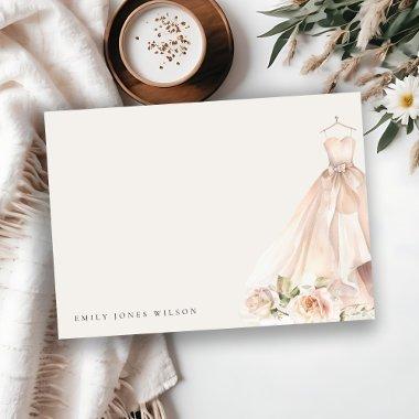 Soft Blush Rose Floral Bridal Dress  Note