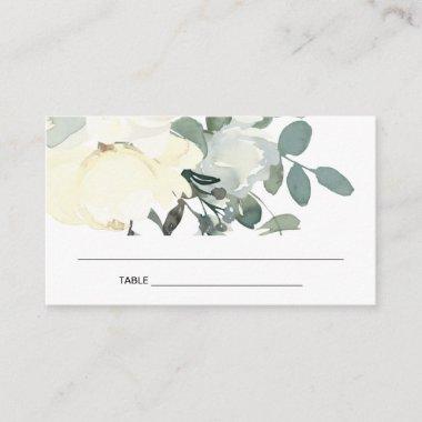 SOFT IVORY WHITE FLORAL BRIDAL SHOWER PLACE Invitations