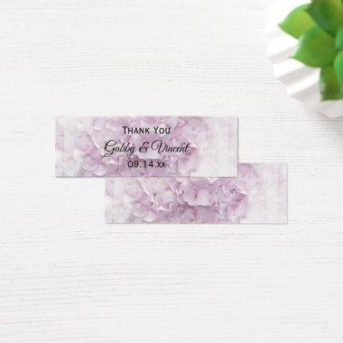 Soft Pale Pink Hydrangea Flower Wedding Favor Tags