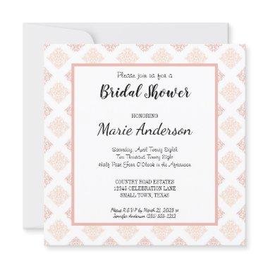 Soft Peachy Blush Damask