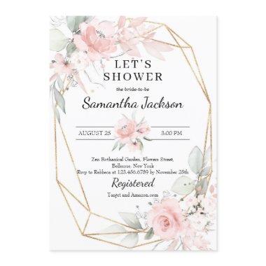 Soft pink and gold geometric