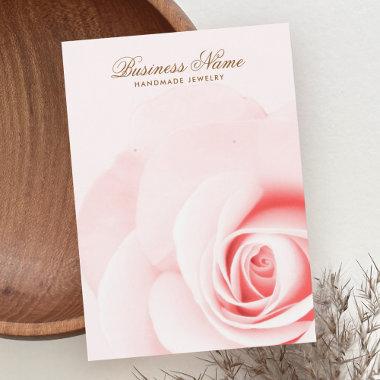 Soft pink rose romantic earring display Invitations