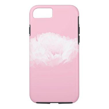 Soft Pink White Peony Floral iPhone Case 1