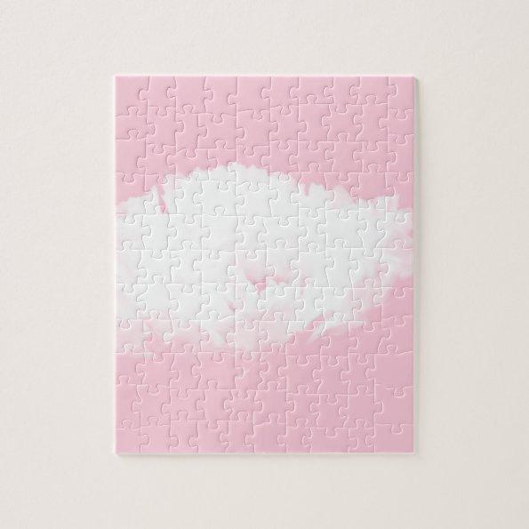 Soft Pink White Peony Floral Puzzle