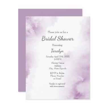Soft Plum Mauve Watercolor Abstract Frame