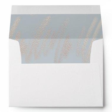 Soft Powder Blue Abstract Wedding Envelope Liner