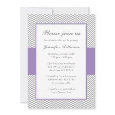 Soft Purple and Gray Chevron