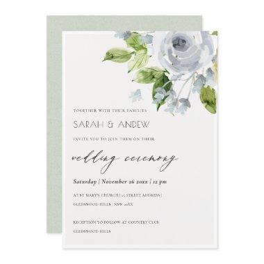 SOFT ROMANTIC AQUA BLUE WATERCOLOUR FLORAL WEDDING
