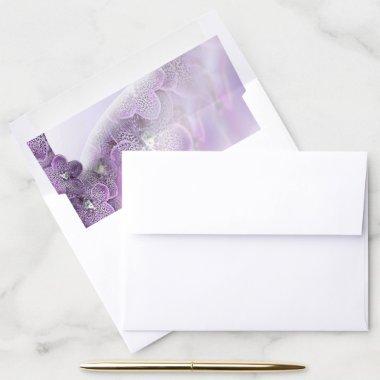 Soft Violet Orchid design Envelope Liner